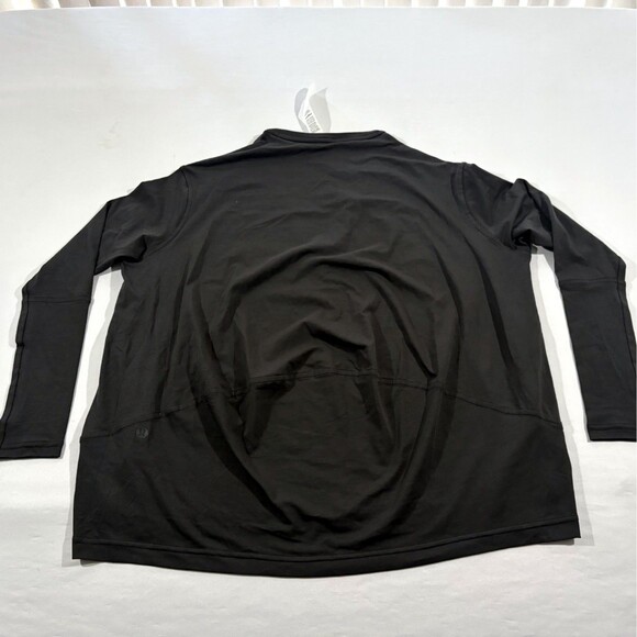 Lululemon Back In Action Long Sleeve V-Neck Pima Cotton Black Womens Sz 4 NWT - Picture 9 of 11
